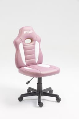 כיסא תלמיד ארגונומי לנוער בצבע ורוד ולבן S301-PW מבית LEVEL UP