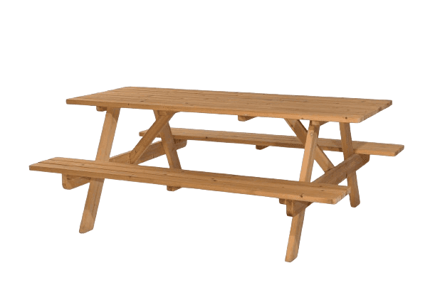 שולחן פיקניק קקל גדול ל 6 אנשים מעץ (70X137.5X73.5 סמ) TB3056