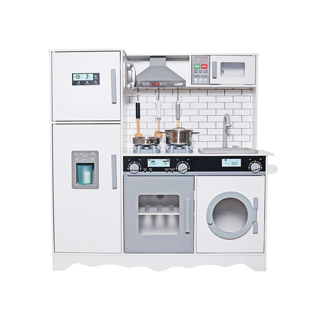 מטבח אלקטרוני אביגיל לבן מעץ לילדים W10C513F מאת בית העץ