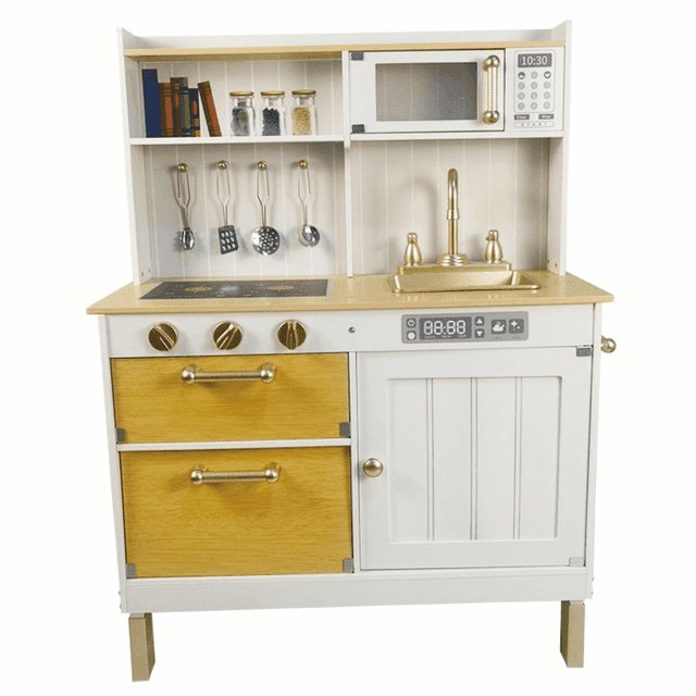 מטבח ברצלונה מעץ לילדים אלקטרוני משמיע צלילים Barcelona מבית בית העץ