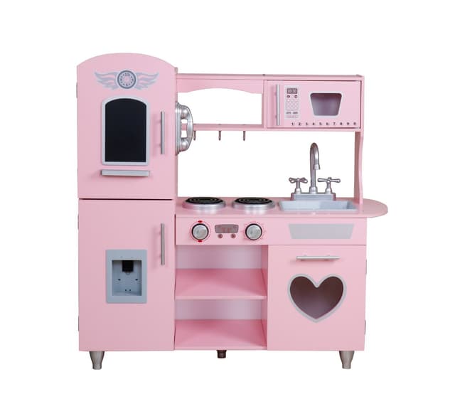 מטבח איילת ורוד מעץ לילדים W10C566 מאת בית העץ