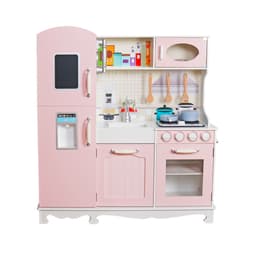 מטבח אלקטרוני אבישג מעץ לילדים ורוד W10C409E מאת בית העץ