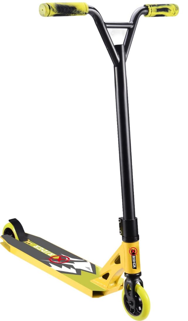 קורקינט דגם פעלולים אקס ריידר מקצועי בצבע צהוב