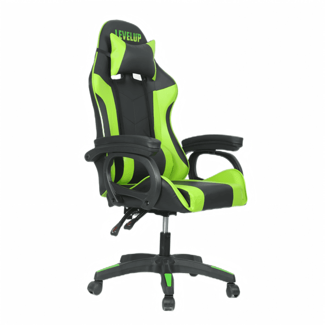 כיסא גיימינג בצבע ירוק 2024-1G מבית LEVEL UP