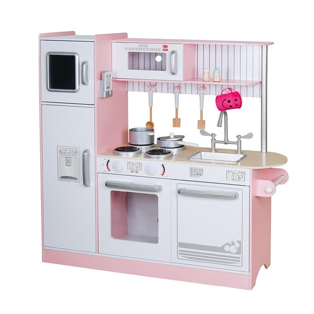 מטבח רעות מעץ לילדים צבע ורוד W10C382B-ורד מאת בית העץ