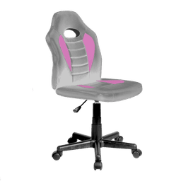 כיסא תלמיד ארגונומי לנוער בצבע כסוף וורוד chairSP