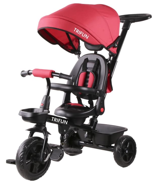 תלת אופן עם מושב דו-כיווני בצבע אדום 3 ב-1| מקט TRIFUN | TRIFUNR