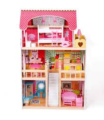 בית בובות מפואר עשוי עץ - דגם רוז