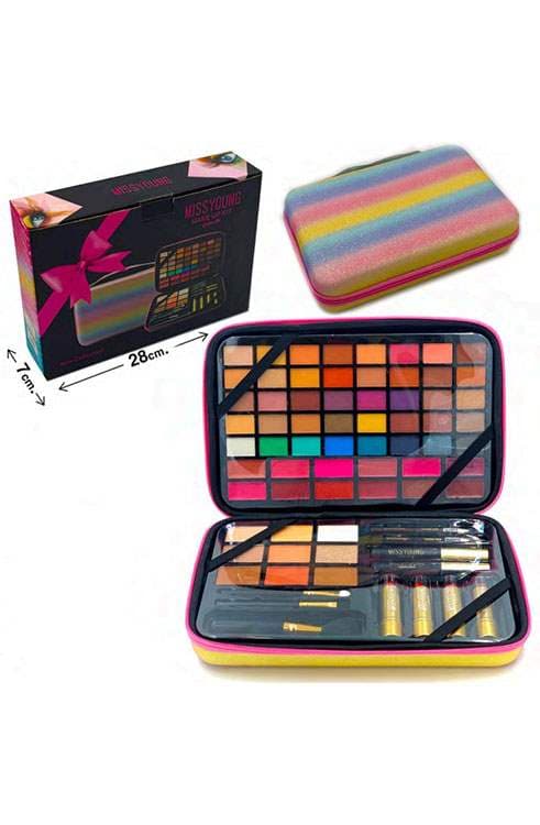 תיק איפור לנסיעות מושלם! דגם קשת בענן