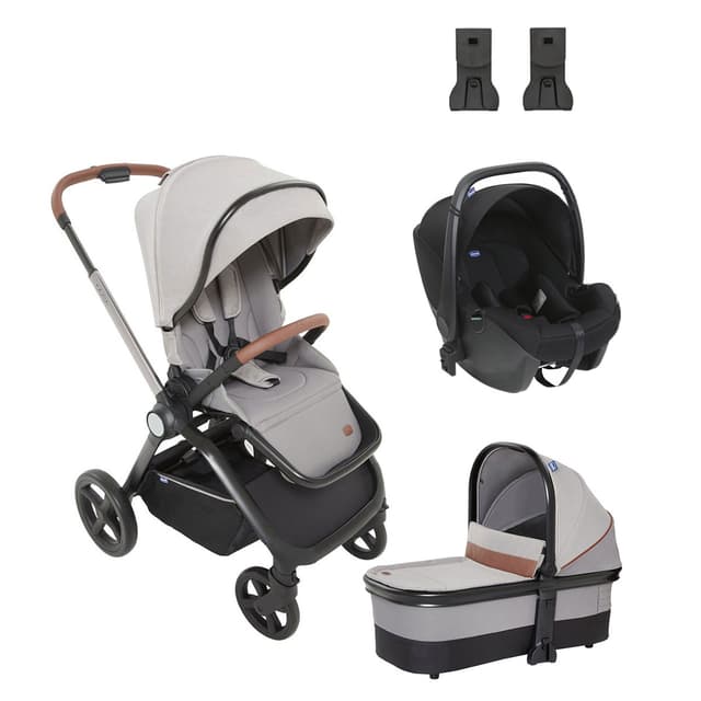 ערכת עגלה צ’יקו מיסה + סל שכיבה צ’יקו מיסה + סלקל צ’יקו קורי + מתאם – Chicco