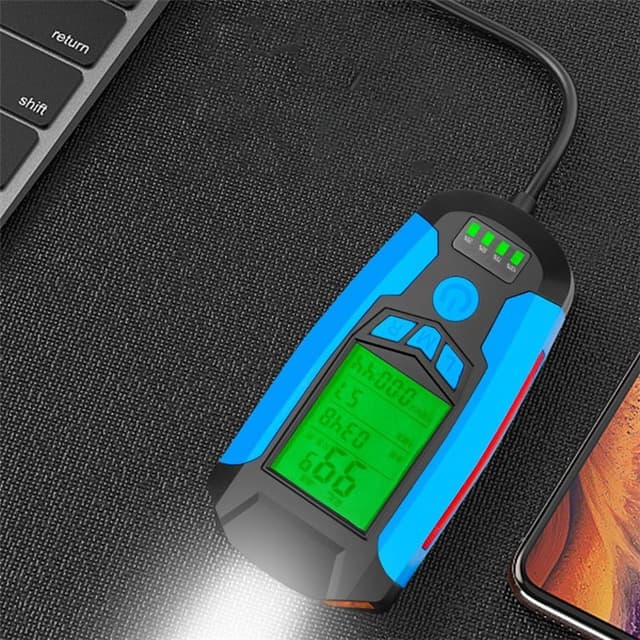 צופר נטען סולארית עם פנס לאופניים