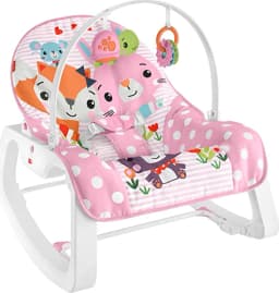 Fisher-Price נדנדה לתינוקות ופעוטות-ורוד