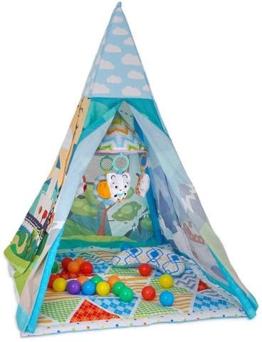 Twigy אוהל משחק ופעילות עם מובייל מוזיקאלי 4 ב 1 - כחול