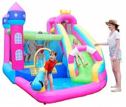 מתקן מתנפח דוקטור דולפין - דגם הטירה הוורודה - הכל כלול!