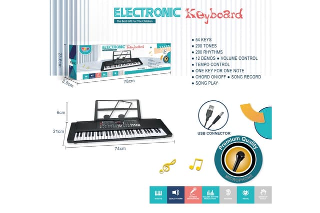 אורגן קלידים מקצועי – כולל מיקרופון