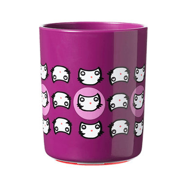 כוס פטנט סגולה שאינה נופלת 190 מ"ל 12m+ מסדרת Tommee Tippee Super Cup - הדפס חתולים