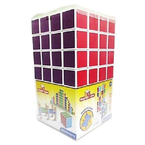 משחק הרכבת מגנט הפלא - קוביות הגנים - גרסה צבעונית - 64 חלקים, מקורי