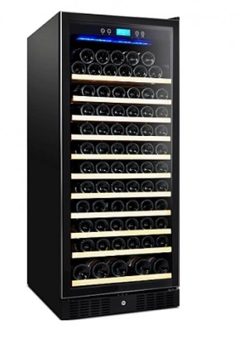 GALAXY פרימיום - מקרר יין עד 110 בקבוקים, מדפי עץ נשלפים, מדחס, תצוגה דיגיטלית