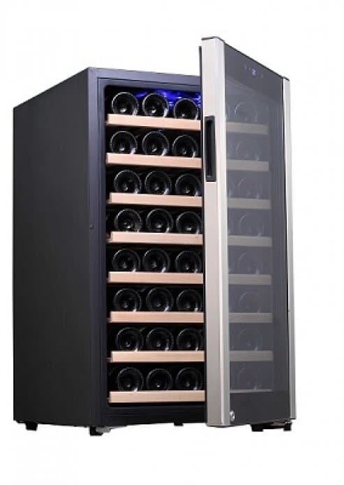 GALAXY פרימיום - מקרר יין עד 48 בקבוקים, מדפי עץ נשלפים, מדחס, תצוגה דיגיטלית