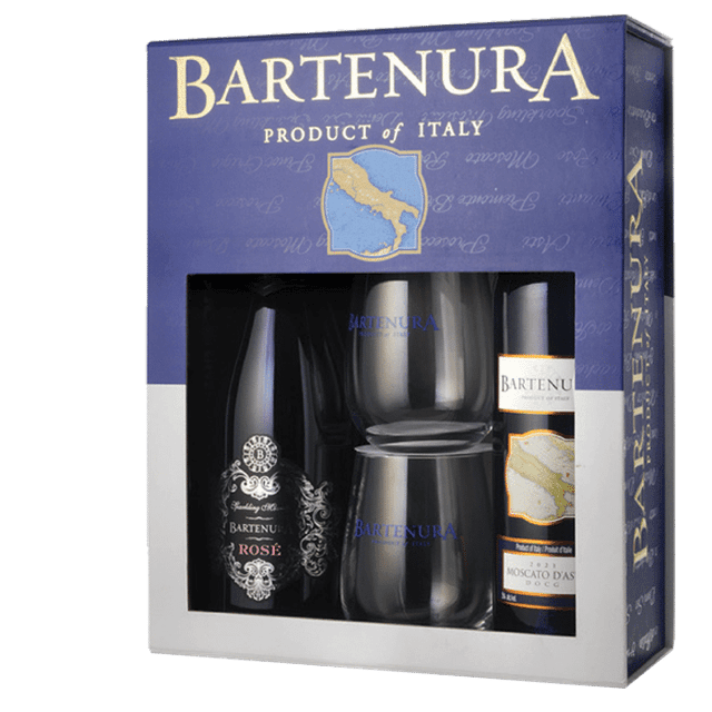 מארז יין זוגי ברטנורא + זוג כוסות