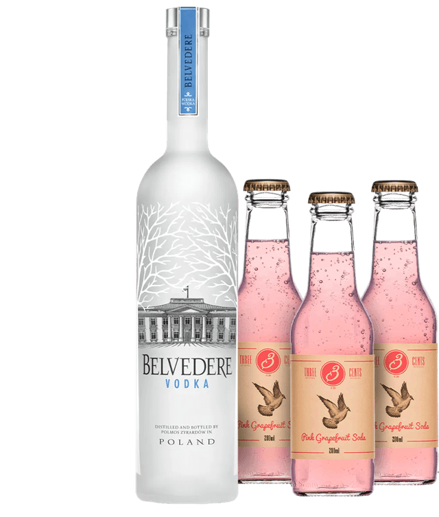 וודקה בלוודר ליטר + 3 יח' טוניק טרי סנטס