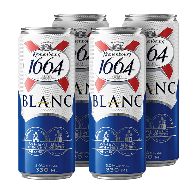 רביעיית פחיות בירה בלאנק 1664 | 330 מ"ל