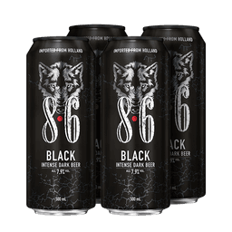 בירה 8.6 בלק חזקה 500 מ"ל פחית