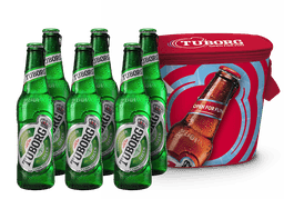 שישיית בירה טובורג גרין בק' 330 מ"ל + צידנית