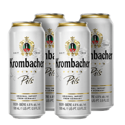 רביעיית בירה קרומבאכר פילס 500 מ"ל פחית