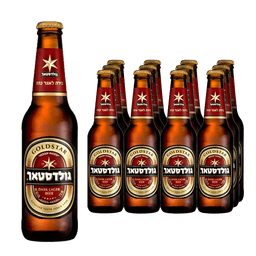 מארז 12 יח' בירה גולדסטאר בק' 330 מ"ל