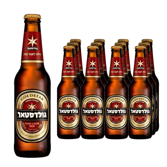 מארז 12 יח' בירה גולדסטאר בק' 330 מ"ל