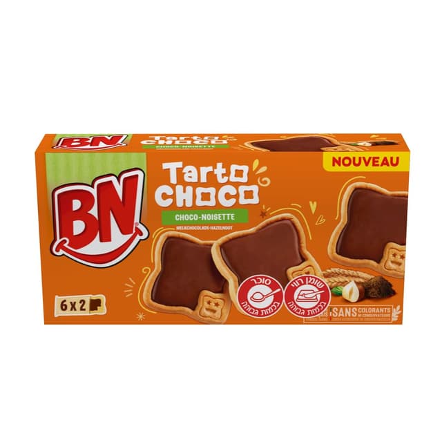 ביסקוויט במילוי קרם אגוזי לוז 200 גר BN