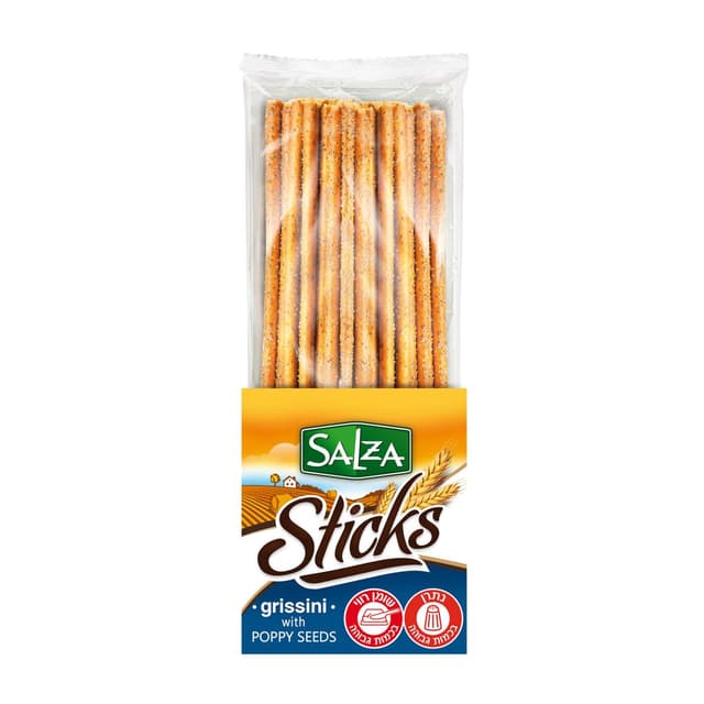 מקלות גריסיני עם פרג סוויט פלוס 235 גר