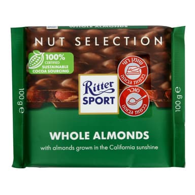 שוקולד RITTER SPORT שקדים 100 גרם