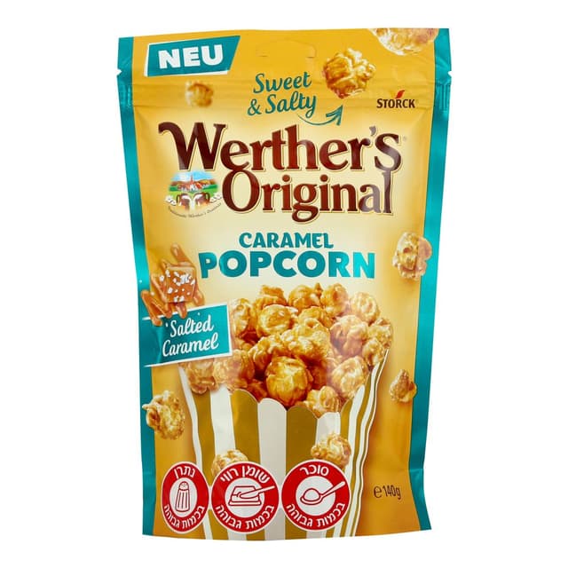 וורטר פופקורן מלוח קרמל 140 גר