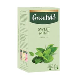 תה ירוק נענע 20 שקיות גרינפילד 34 גר