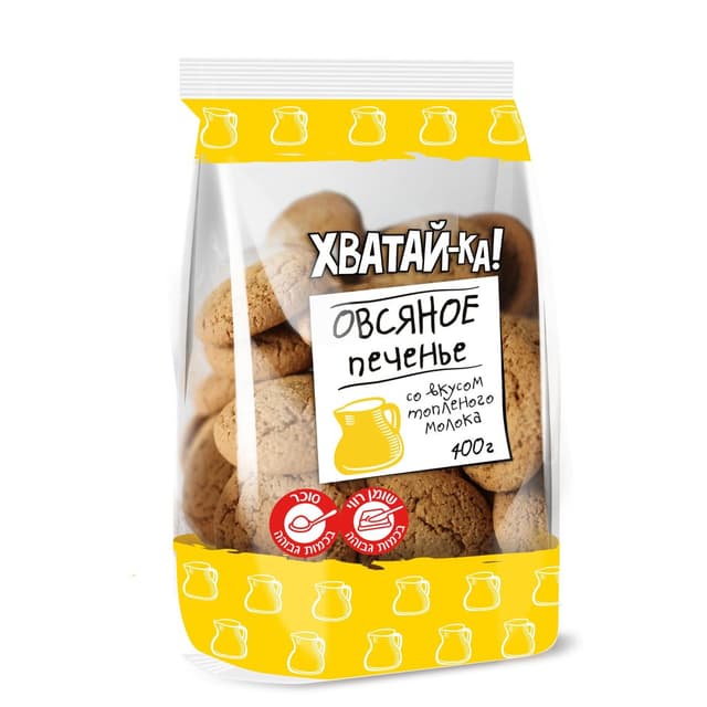 עוגיות ש.שועל בטעם חלב 400 גר HVATAY-KA
