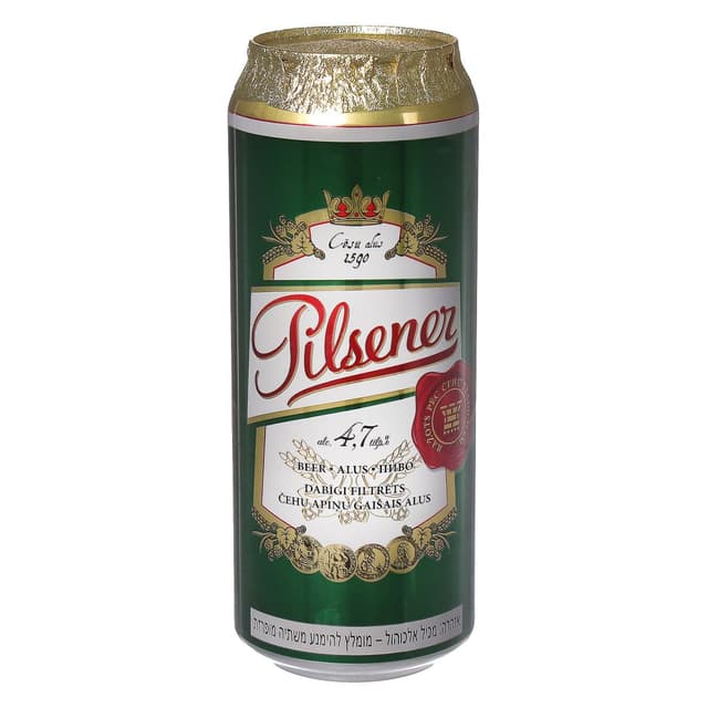 בירה PILSENER בהירה 4.7% פחית 500 מ"ל