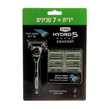 סכין גילוח שיק היידרו 5 סנס לגבר+7סכינים