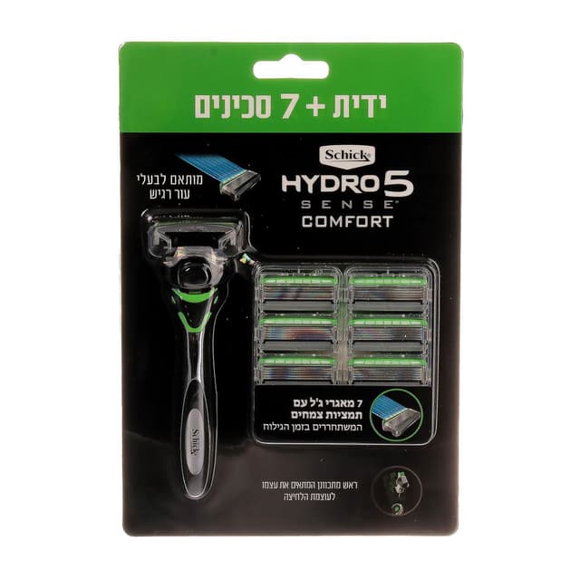 סכין גילוח שיק היידרו 5 סנס לגבר+7סכינים
