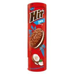 ביסקוויט במילוי קרם בטעם קוקוס 220ג' היט