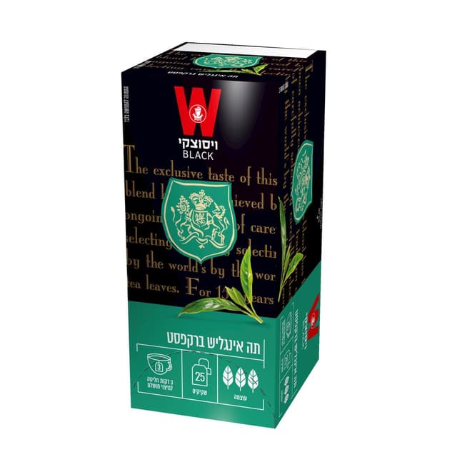 תה אינגליש ברקפסט 25 שקיקים 2 גרם