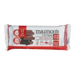 מארז שוקולד מריר 64% 2 יח' *100 ג' מימונס