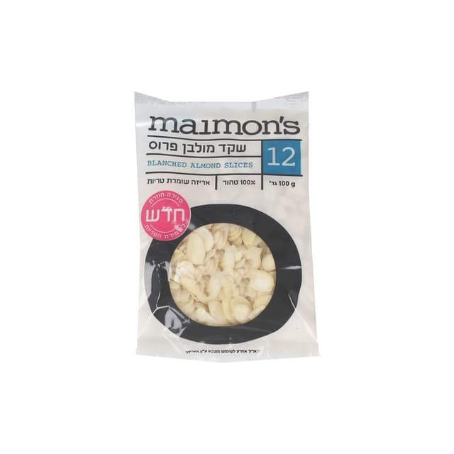 שקד מולבן פרוס מימונס 100 ג'