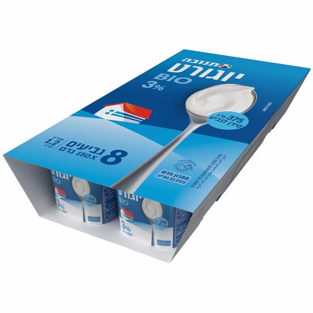 מאגדת יוגורט ביו 3% שומן 8 יח' *150ג' תנובה