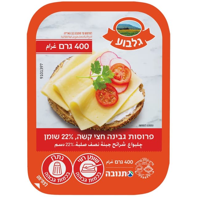 גבינת גלבוע 22%, 400 ג'