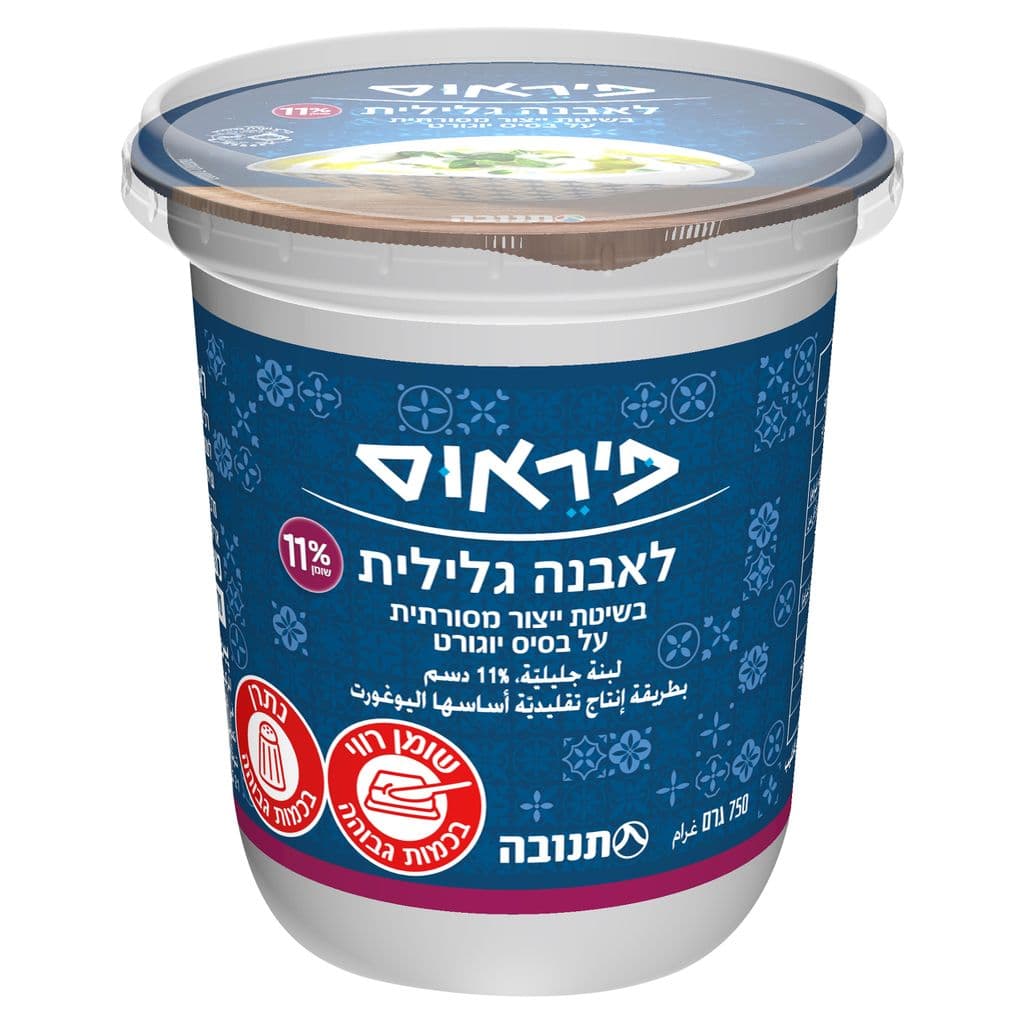 לאבנה גלילית 11% שומן 750 ג' פיראוס