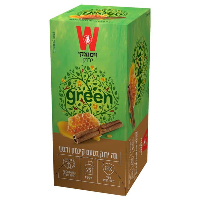 תה ירוק גן קסום קינמון ודבש 25 שק*1.5 גר