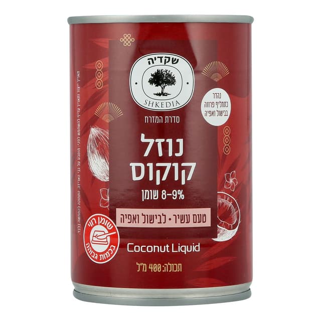 מי קוקוס 8-9% כחול 400 ג'   שקדיה