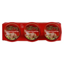נתחי טונה בהירה בשמן צמחי 80*3 גרם